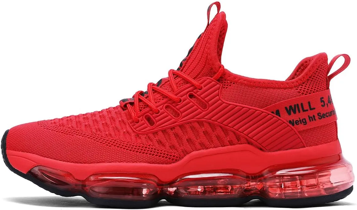 Mens Running Shoes Air Cushion Tennis Walking Sneakers Casual Sport Gym Jogging