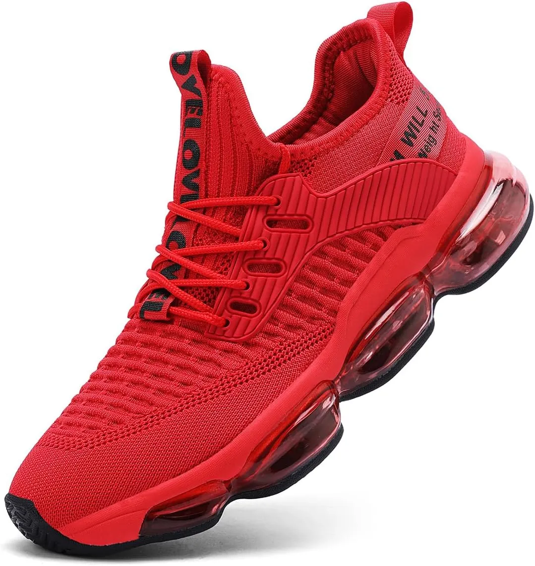 Mens Running Shoes Air Cushion Tennis Walking Sneakers Casual Sport Gym Jogging