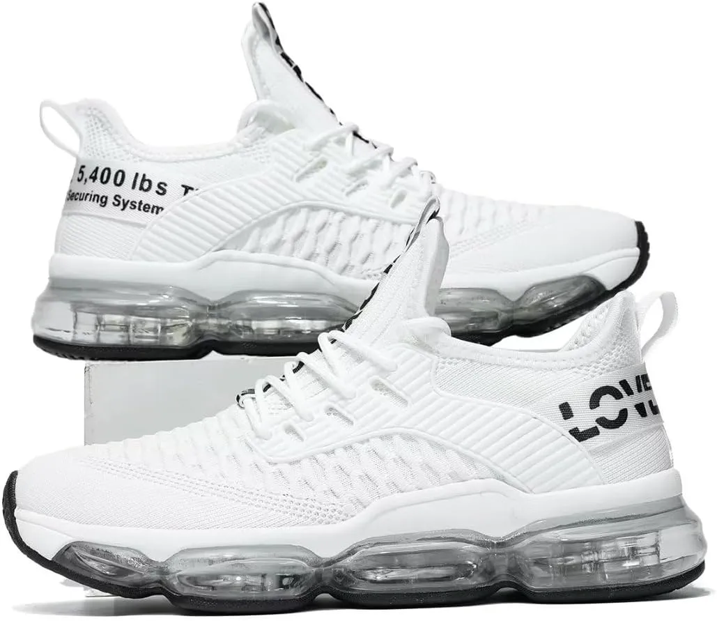 Mens Running Shoes Air Cushion Tennis Walking Sneakers Casual Sport Gym Jogging