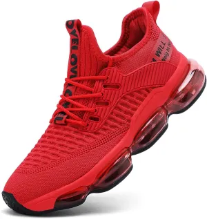 Mens Running Shoes Air Cushion Tennis Walking Sneakers Casual Sport Gym Jogging