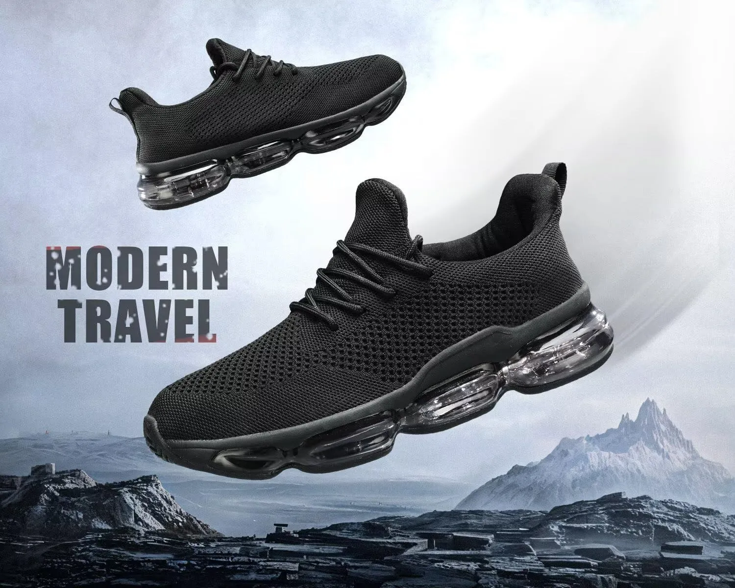 Mens Running Shoes Air Cushion Walking Basketball Sneakers Fashion Tennis Breathable Sport Gym Fitness Cross Trainers