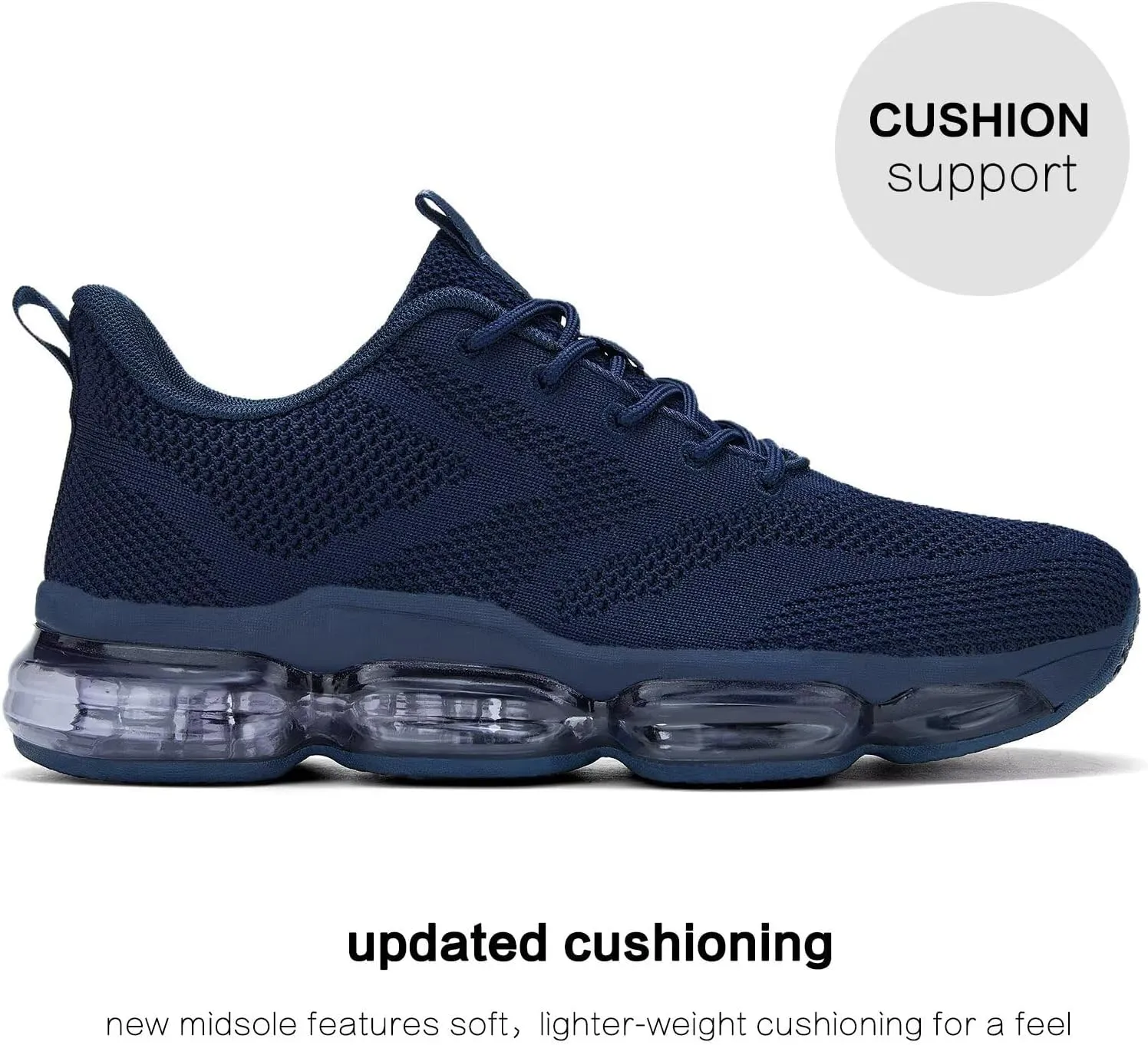Mens Running Shoes Air Low Top Comfort Walking Lace Up Sneakers Breathable Fashion Tennis Sport Gym Fitness Cross Trainers