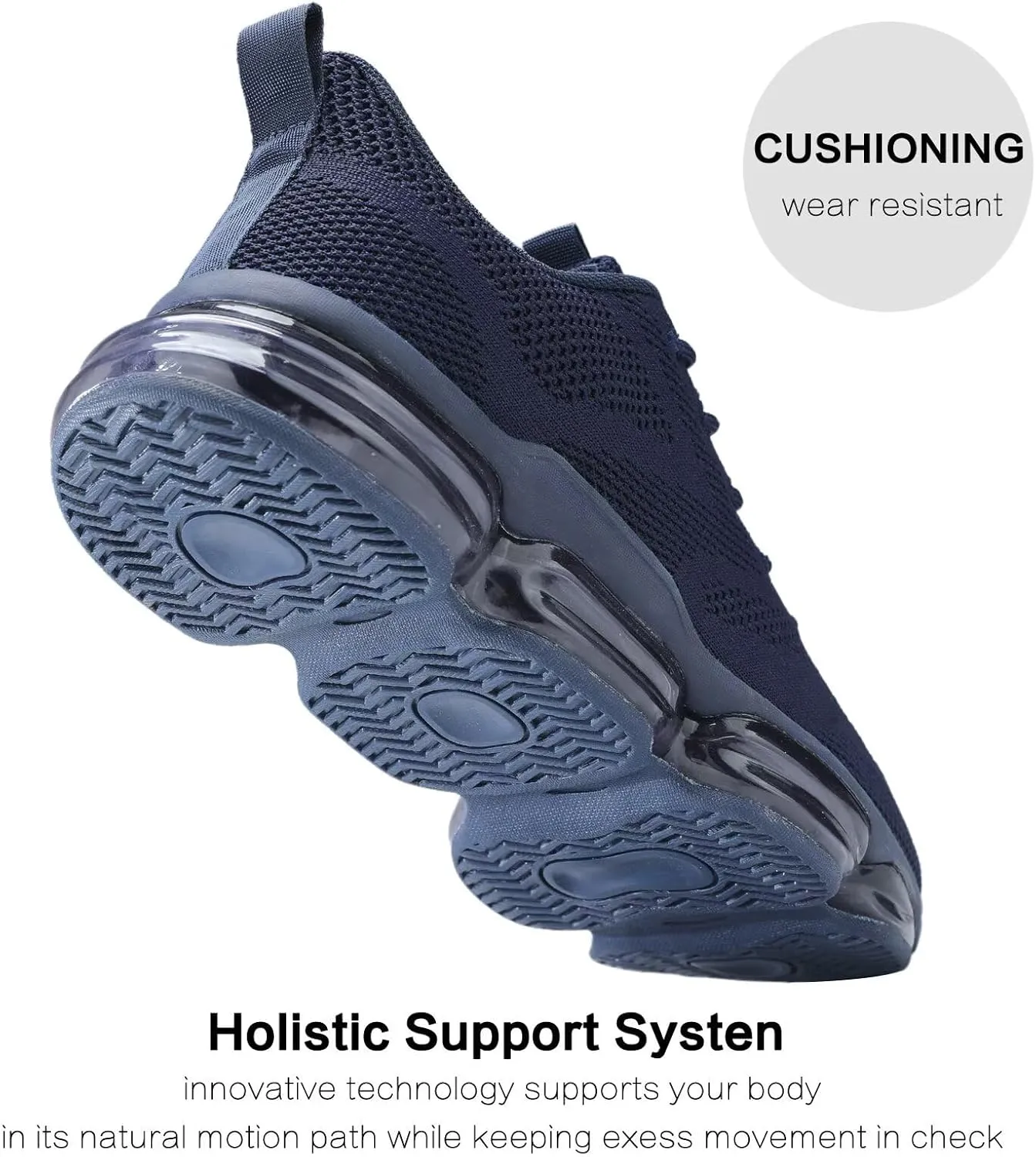 Mens Running Shoes Air Low Top Comfort Walking Lace Up Sneakers Breathable Fashion Tennis Sport Gym Fitness Cross Trainers