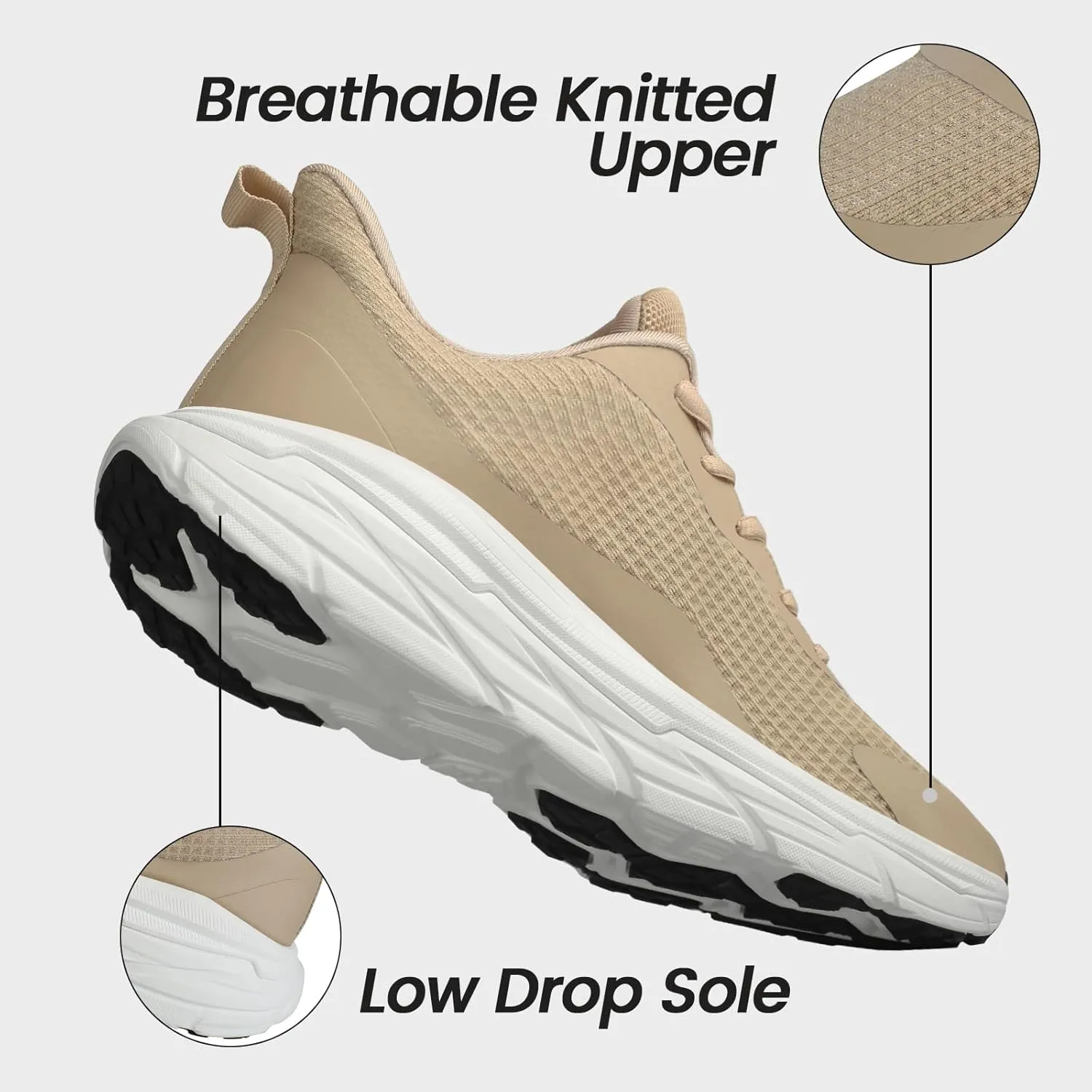 Mens Running Shoes Tennis Walking Sneakers Non Slip Workout Athletic Lightweight Memory Foam Cross Training Gym Sport Shoes