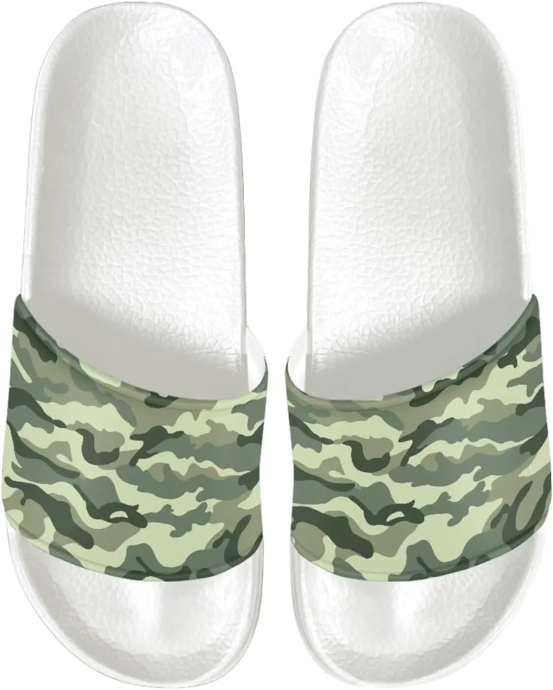 Men's Sandals Slides Soft Slippers Non-Slip Casual White Sole Bathroom Shoes Beach Sandals