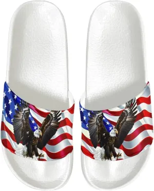 Men's Sandals Slides Soft Slippers Non-Slip Casual White Sole Bathroom Shoes Beach Sandals