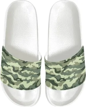 Men's Sandals Slides Soft Slippers Non-Slip Casual White Sole Bathroom Shoes Beach Sandals