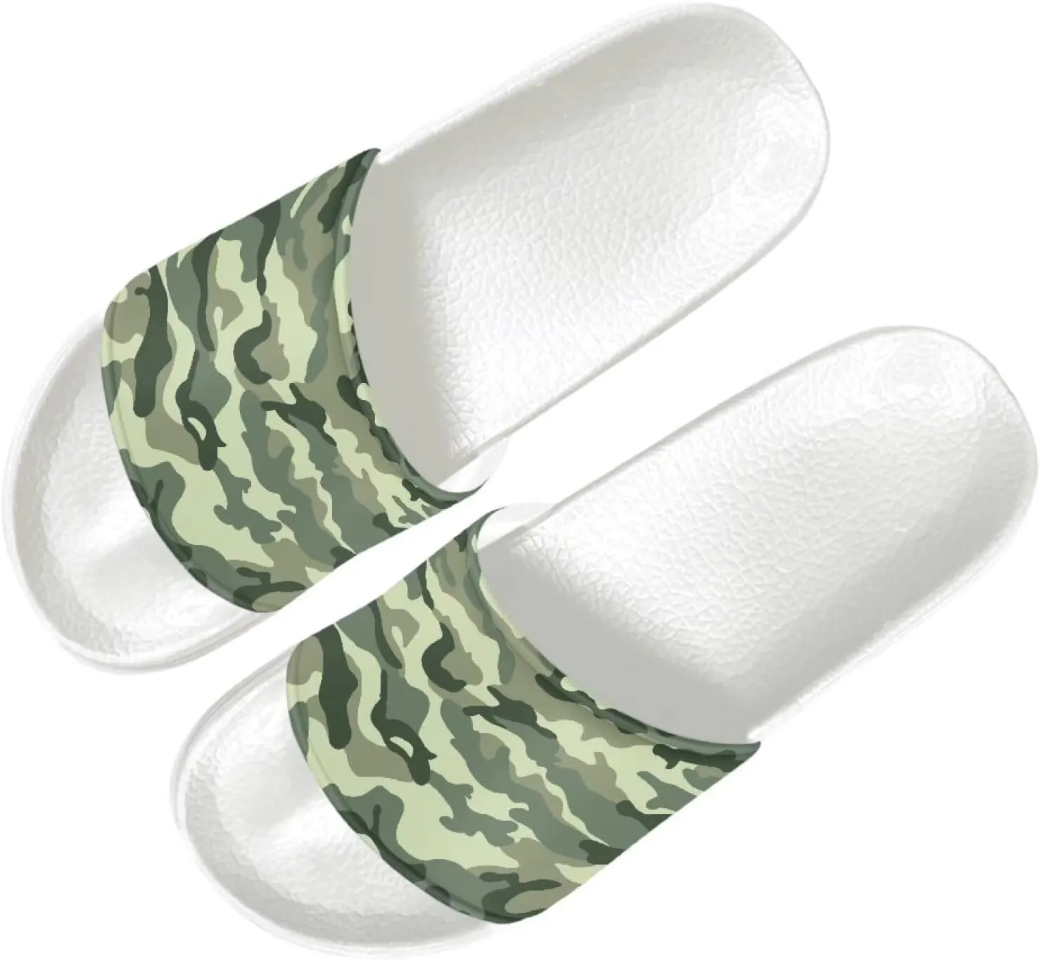 Men's Sandals Slides Soft Slippers Non-Slip Casual White Sole Bathroom Shoes Beach Sandals