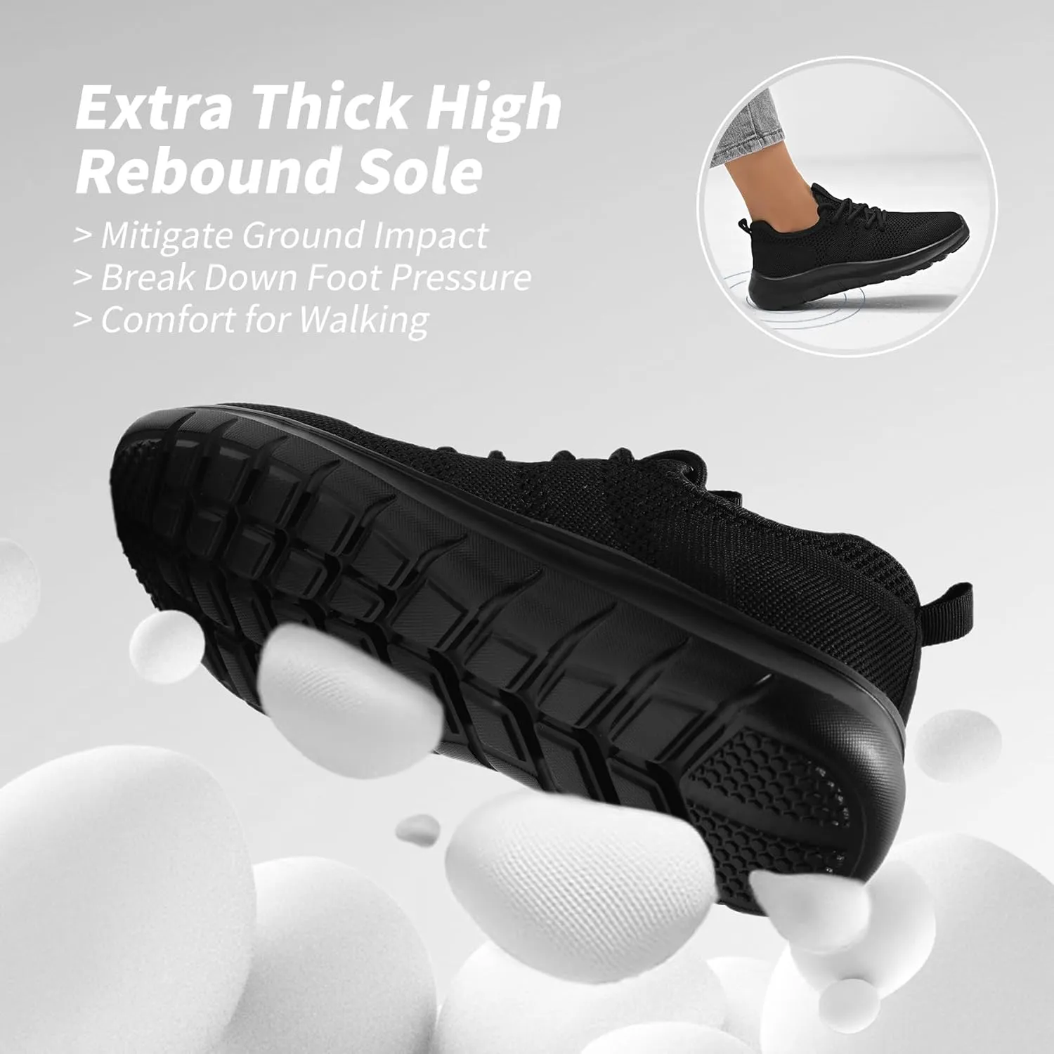 Men's Slip On Walking Shoes Non Slip Running Tennis Shoes Lightweight Breathable Athletic Gym Workout Cross Training Sneakers