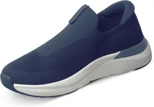 Mens Slip On Walking Shoes Running Tennis Shoes for Athletic Workout Gym Casual Non Slip Training Sneakers Breathable Knit Upper Indoor Outdoor