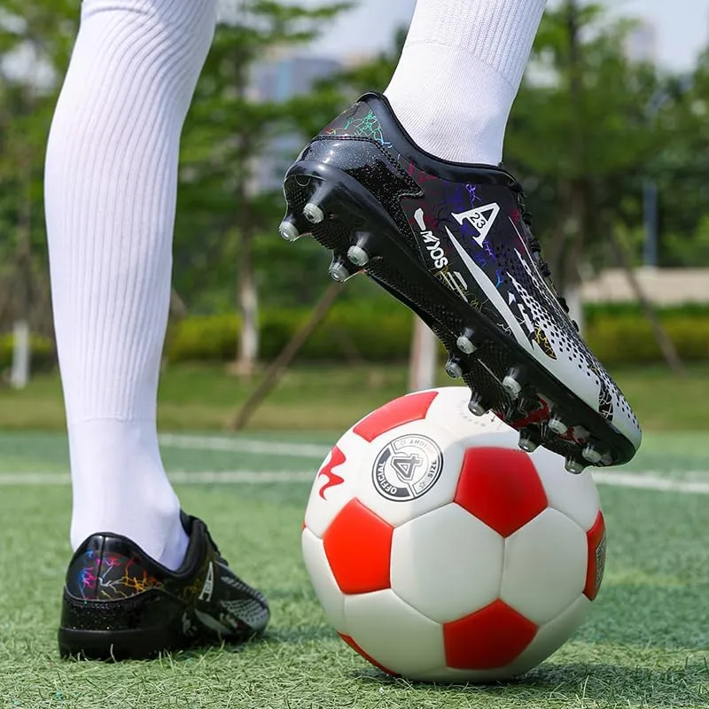 Men’s Soccer Cleats Football Boots Professional Training Turf Mens Outdoor Indoor Sports Athletic Big Boy's Sneaker Indoor Shoes for Kids Soccer