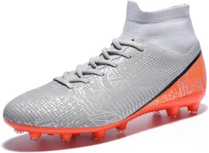 Mens Soccer Cleats Outdoor Lightweight High-Top Training Boots Ground Athletic Football Boots Soccer Shoes for Men/Women