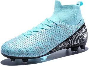 Mens Soccer Cleats Outdoor Lightweight High-Top Training Boots Ground Athletic Football Boots Soccer Shoes for Men/Women