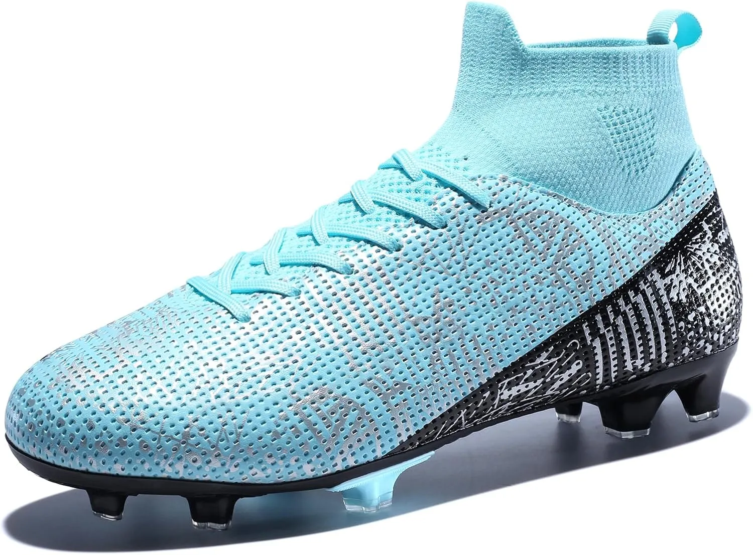 Mens Soccer Cleats Outdoor Lightweight High-Top Training Boots Ground Athletic Football Boots Soccer Shoes for Men/Women