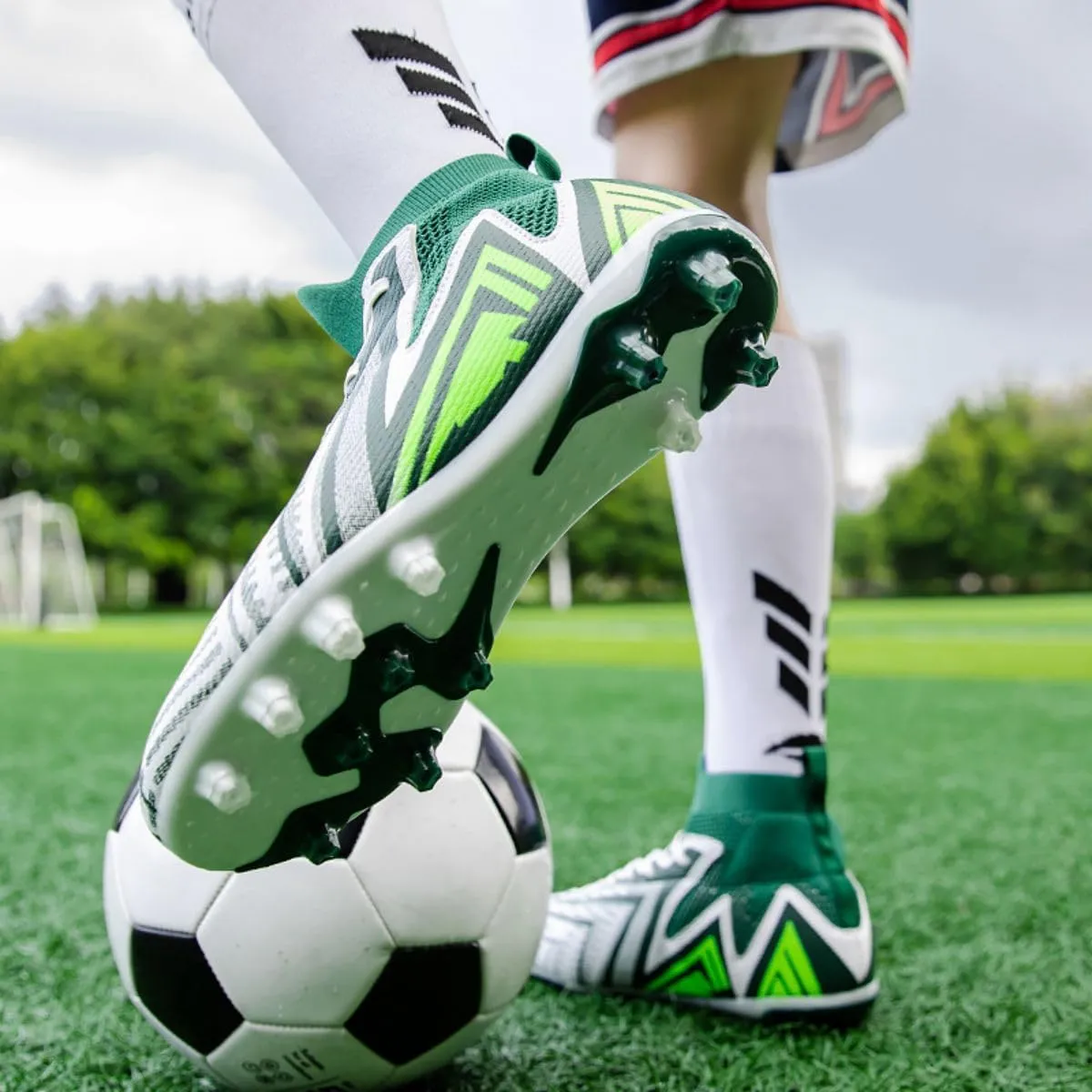 Men's Soccer Cleats Turf AG Shoes Boys Indoor Outdoor Footall Sneaker Youth Ankle Boots for Kids