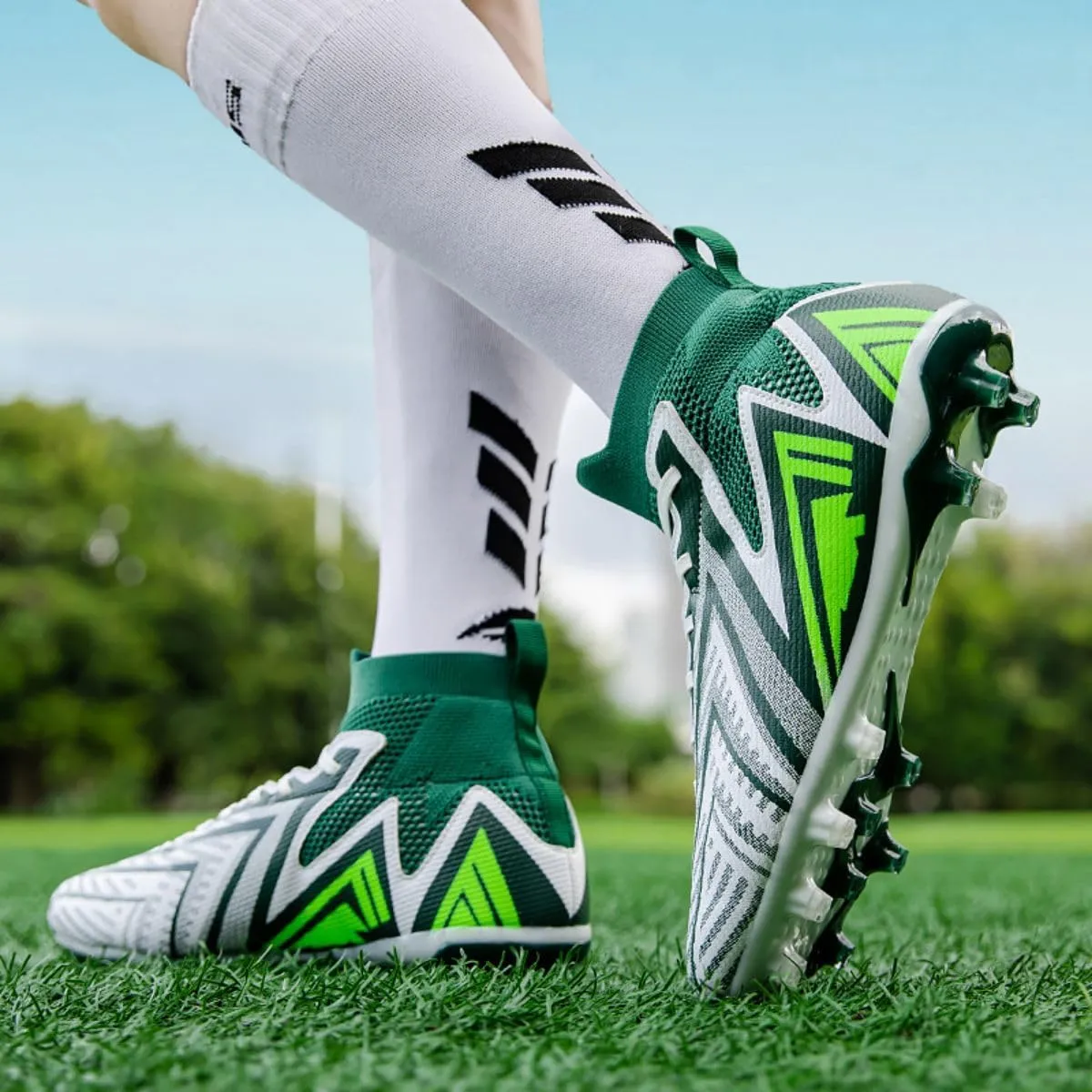 Men's Soccer Cleats Turf AG Shoes Boys Indoor Outdoor Footall Sneaker Youth Ankle Boots for Kids