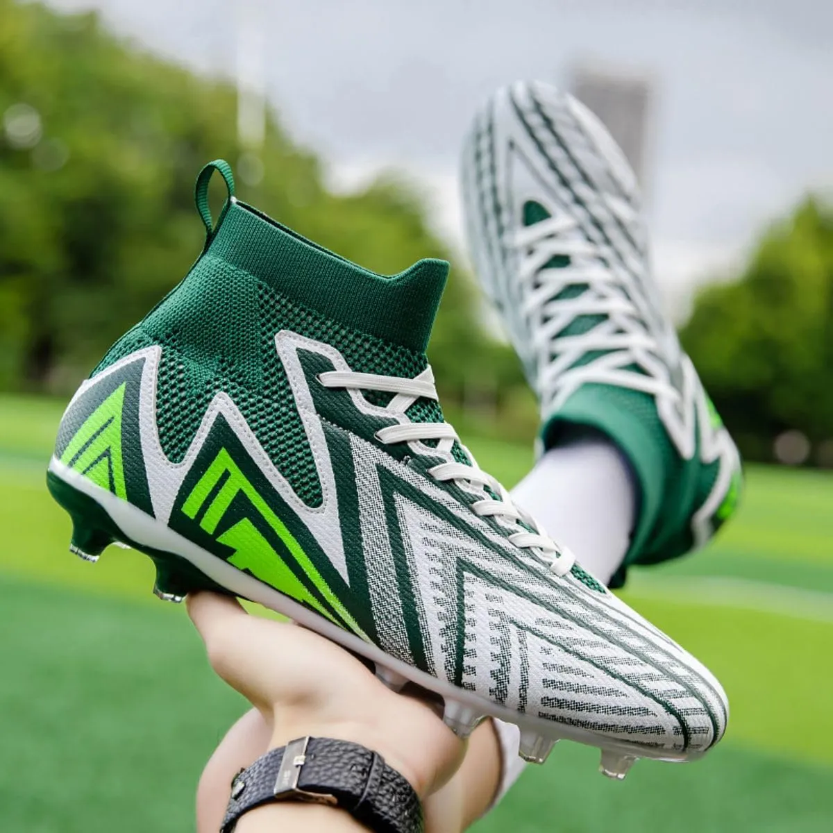 Men's Soccer Cleats Turf AG Shoes Boys Indoor Outdoor Footall Sneaker Youth Ankle Boots for Kids