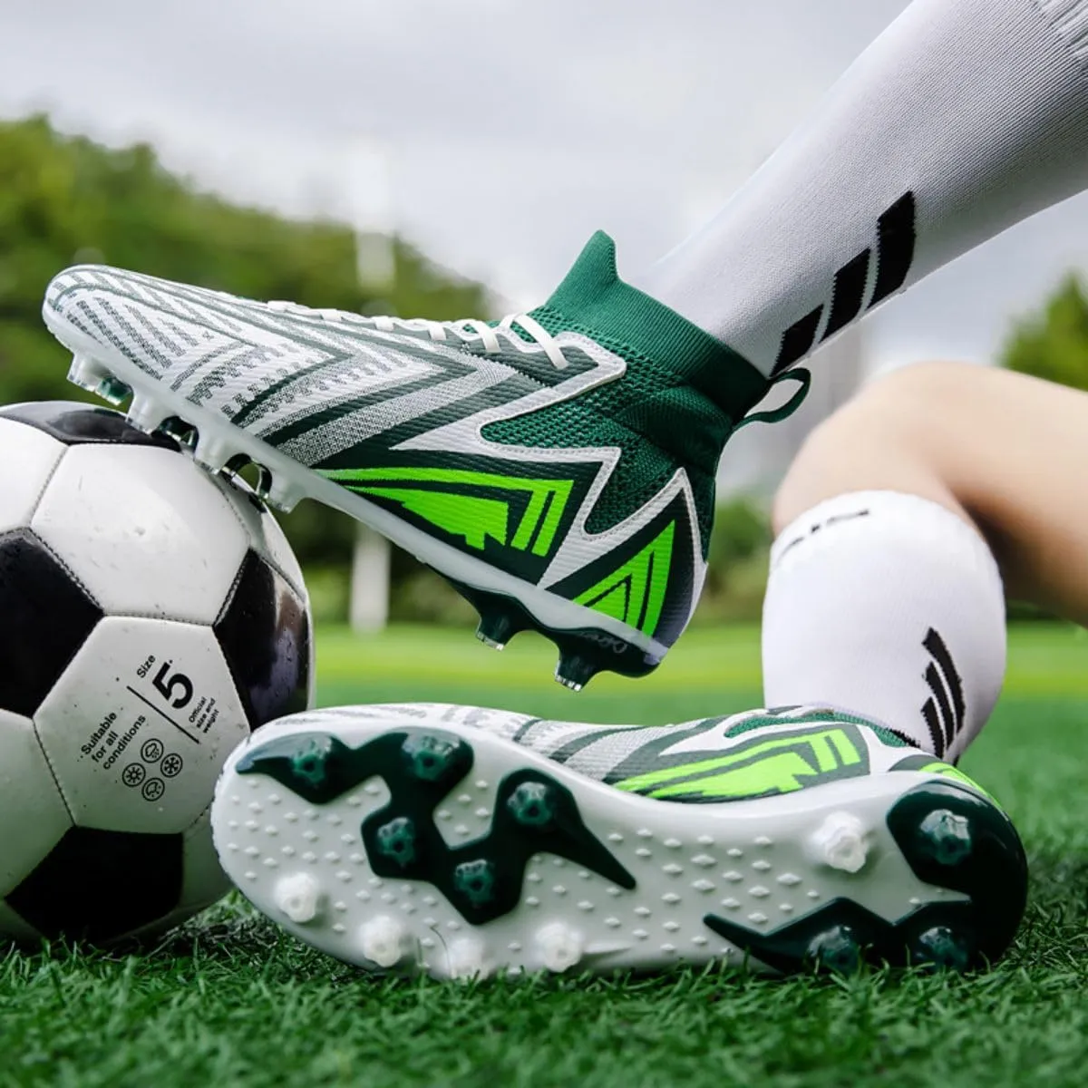 Men's Soccer Cleats Turf AG Shoes Boys Indoor Outdoor Footall Sneaker Youth Ankle Boots for Kids