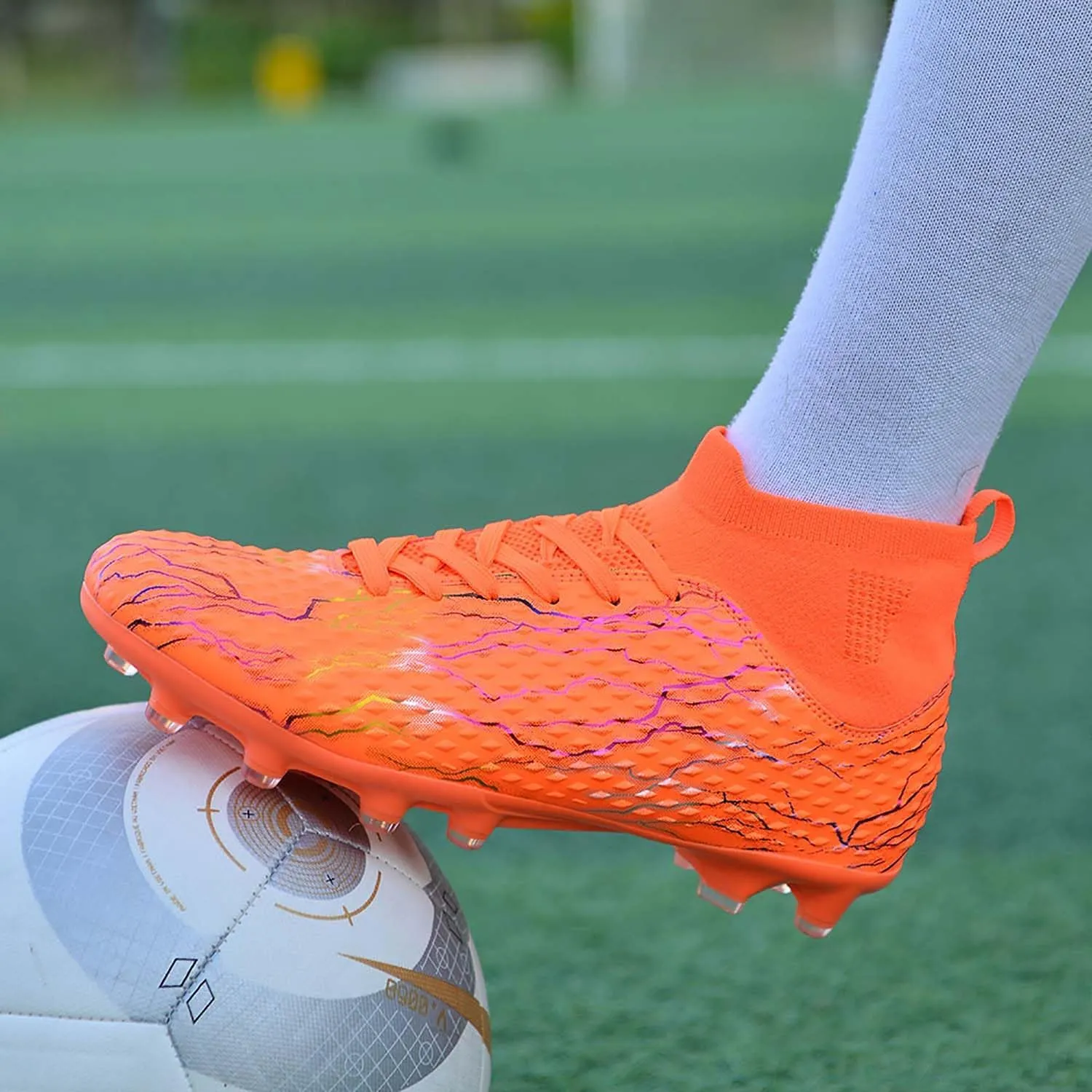 Men's Soccer Cleats Turf AG Shoes Boys Indoor Outdoor Footall Sneaker Youth Ankle Boots for Kids
