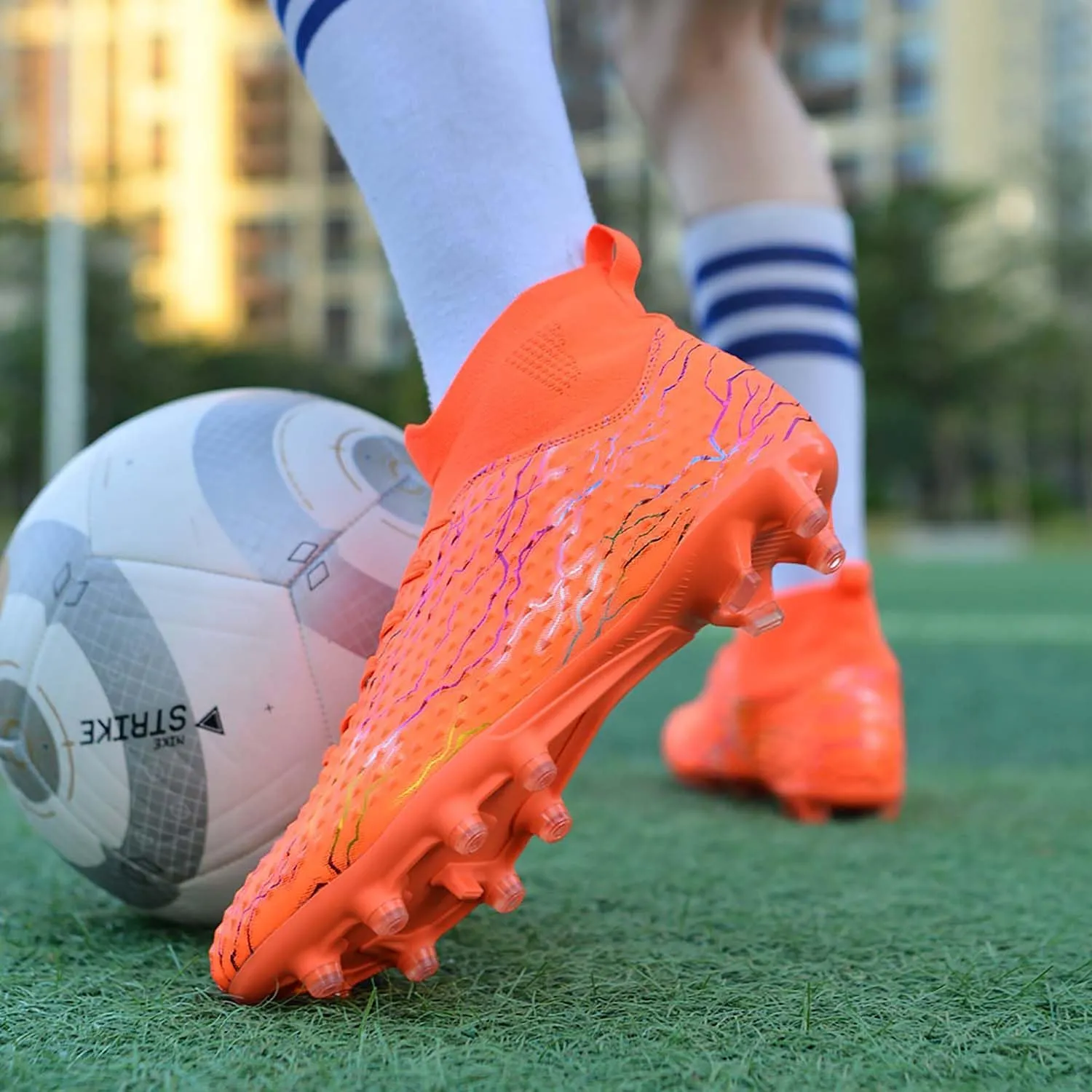 Men's Soccer Cleats Turf AG Shoes Boys Indoor Outdoor Footall Sneaker Youth Ankle Boots for Kids