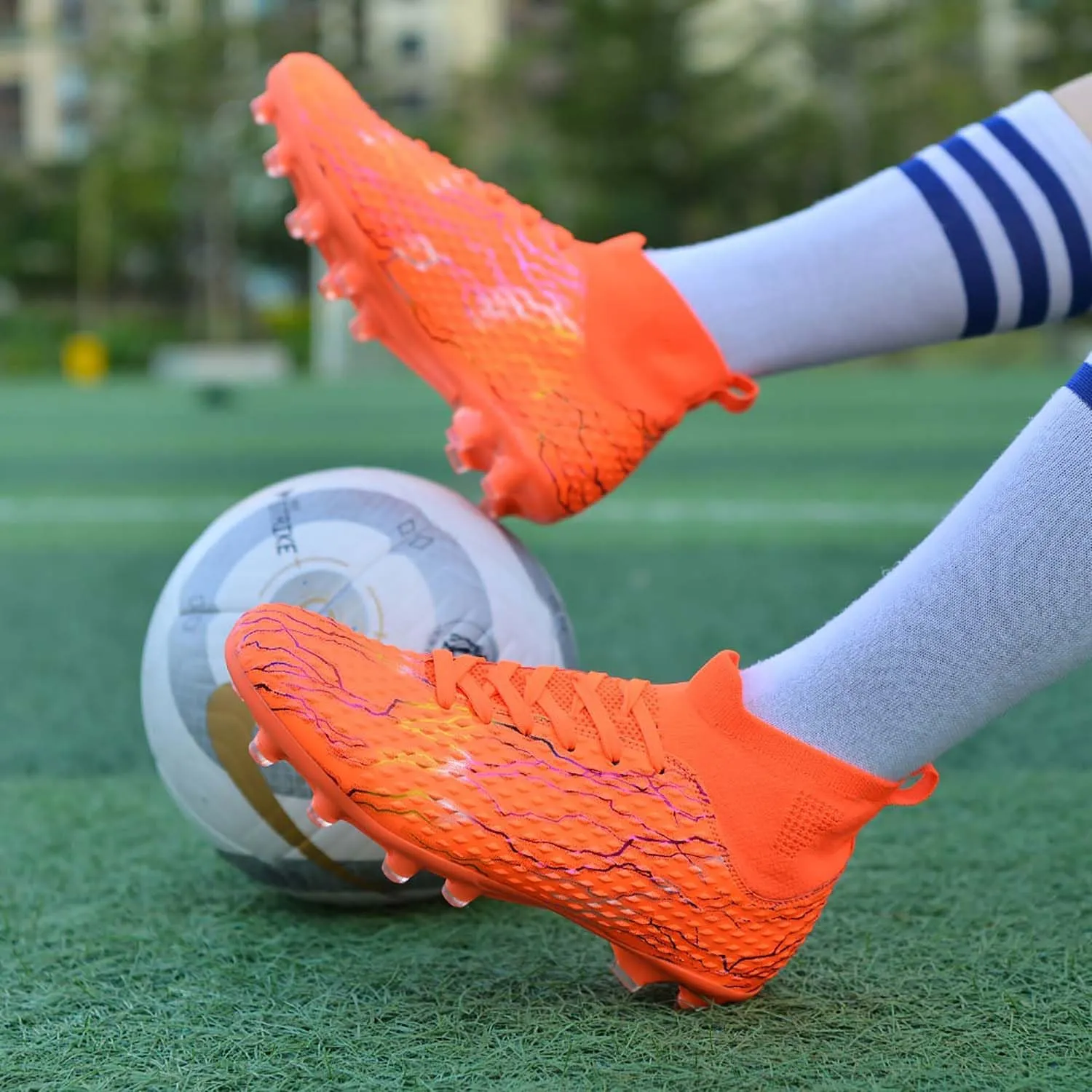 Men's Soccer Cleats Turf AG Shoes Boys Indoor Outdoor Footall Sneaker Youth Ankle Boots for Kids