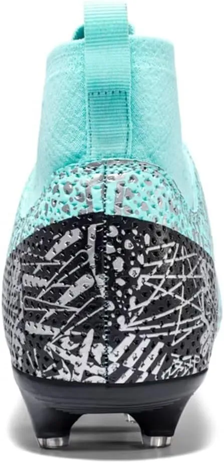 Mens Soccer Cleats Womens Football Boots Youth High-Top Outdoor Indoor Turf Soccer Shoes for Big Boys Girls