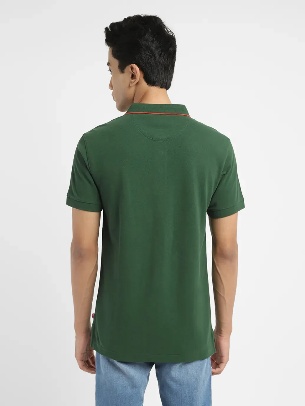 Men's Solid Slim Fit Polo T-shirt