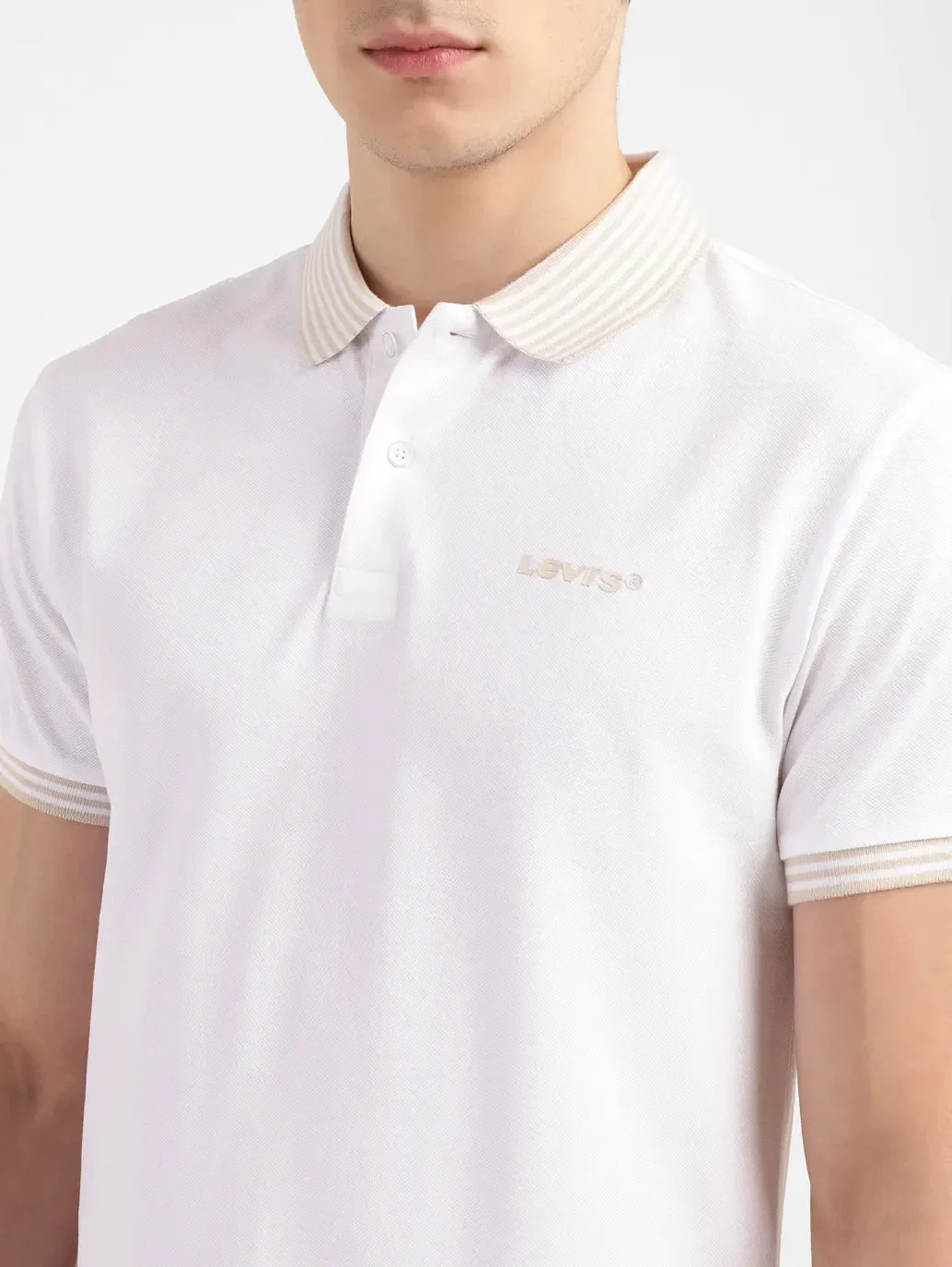 Men's Solid Slim Fit Polo T-shirt