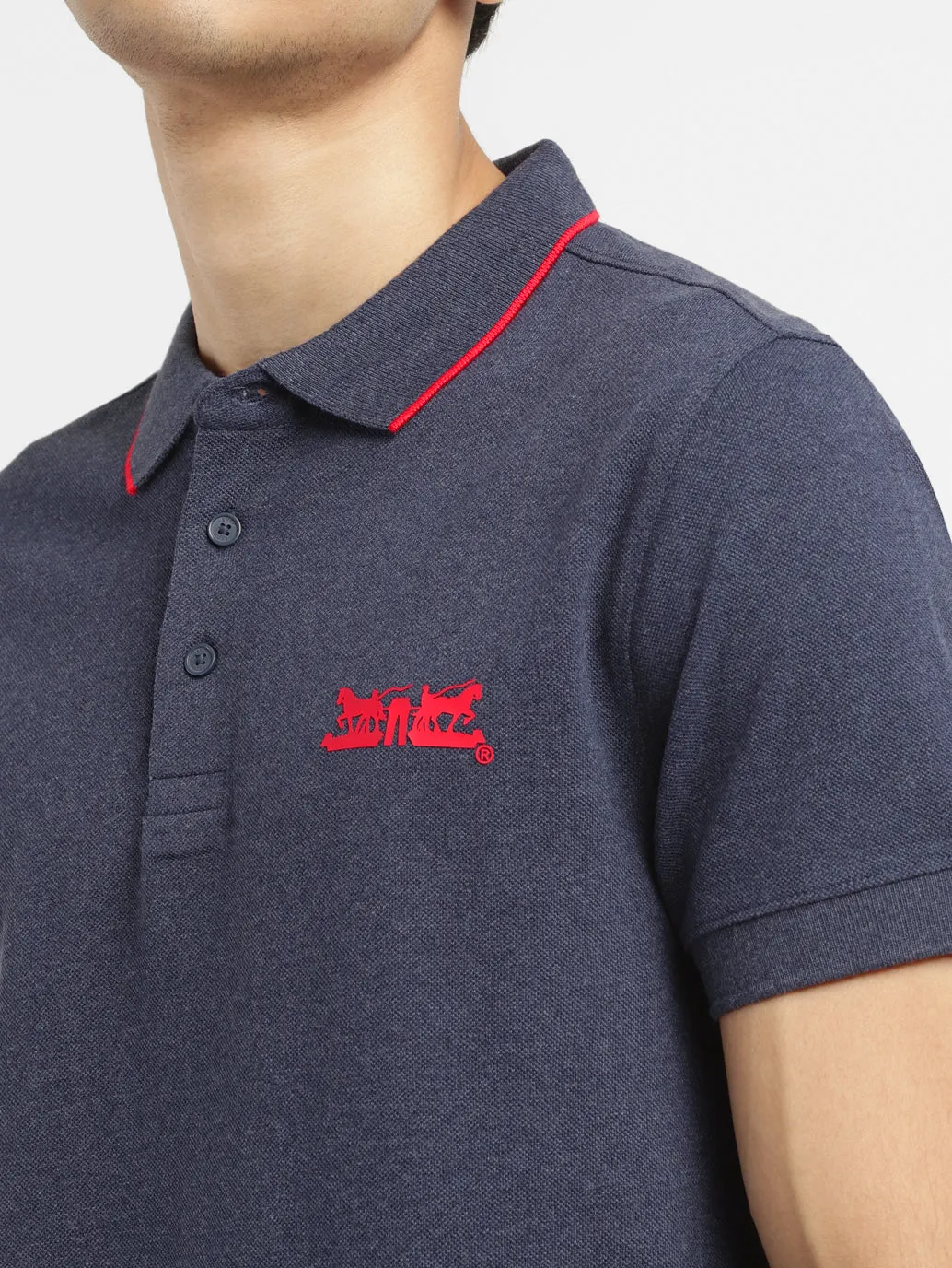 Men's Solid Slim Fit Polo T-shirt