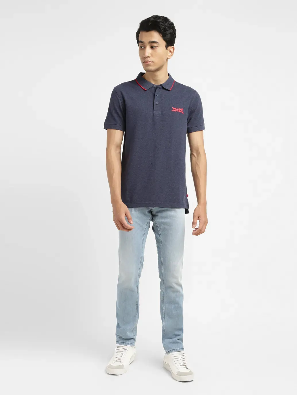 Men's Solid Slim Fit Polo T-shirt