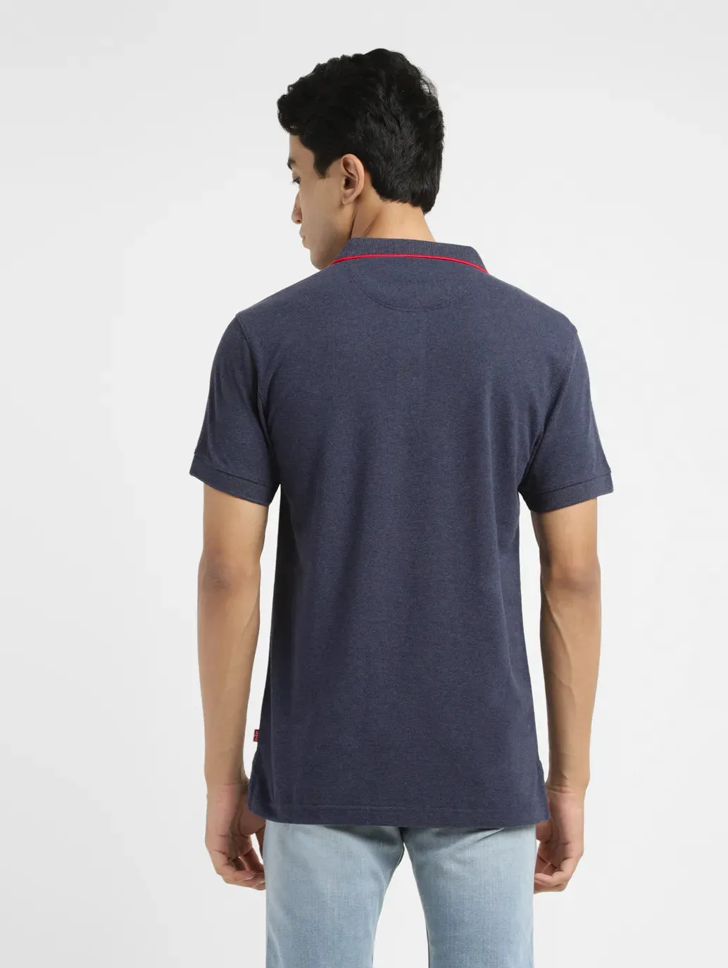 Men's Solid Slim Fit Polo T-shirt