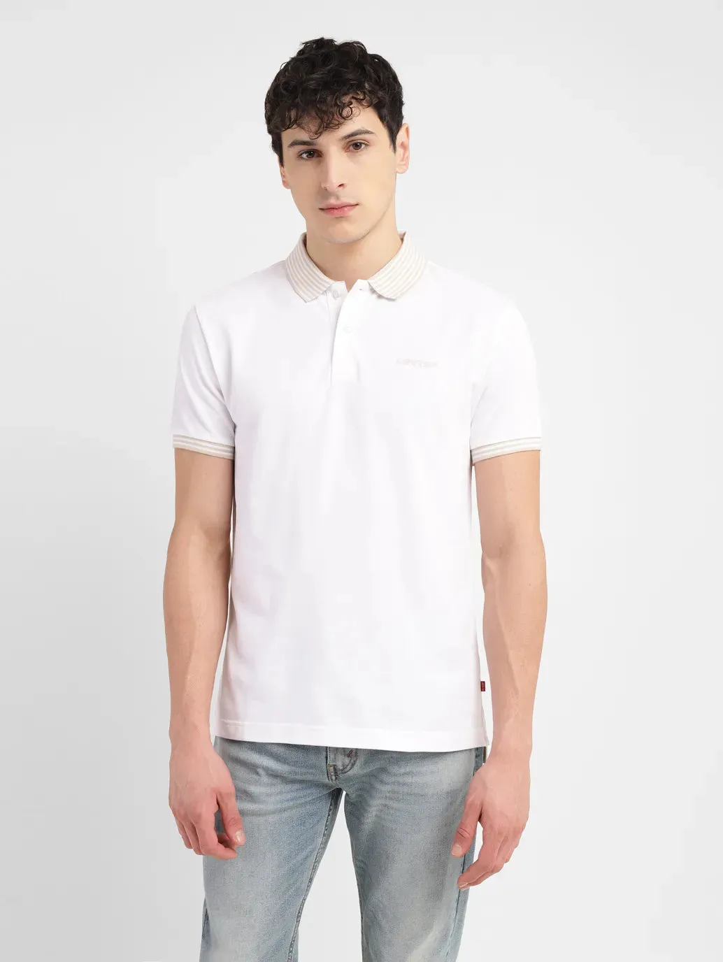 Men's Solid Slim Fit Polo T-shirt