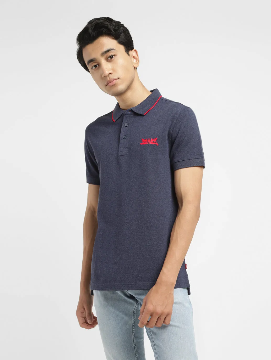 Men's Solid Slim Fit Polo T-shirt