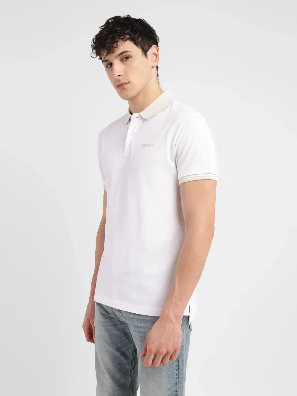 Men's Solid Slim Fit Polo T-shirt