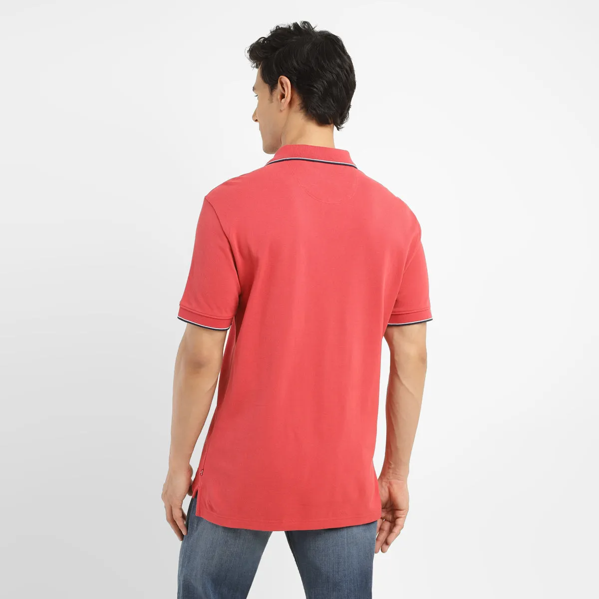Men's Solid Slim Fit Polo T-shirt