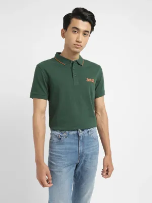 Men's Solid Slim Fit Polo T-shirt
