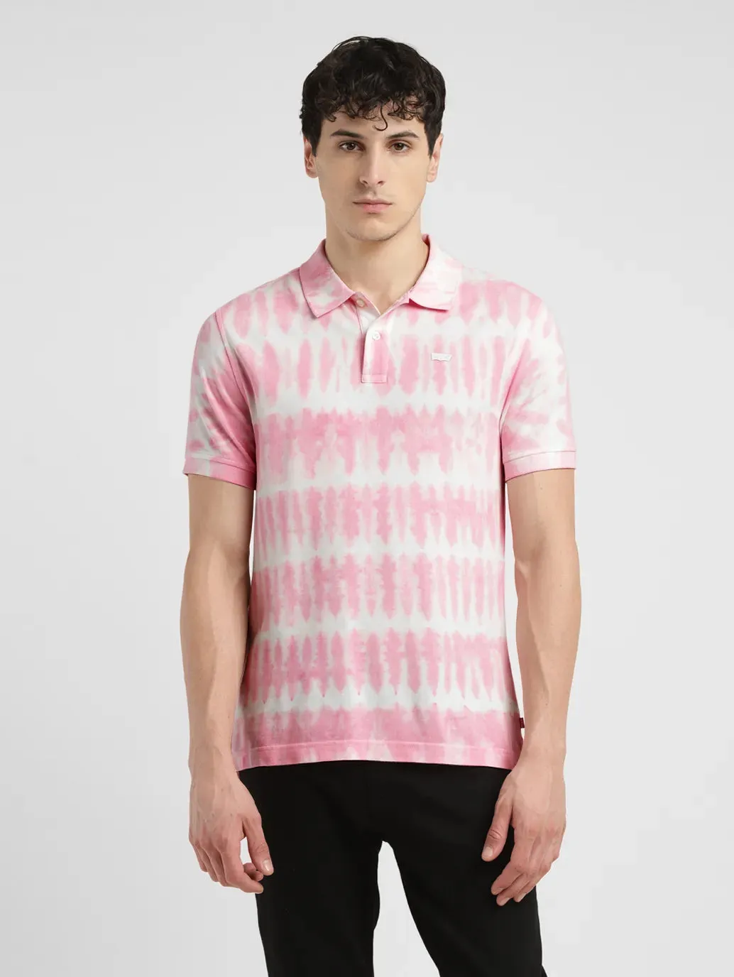 Men's Tie -Dye Slim Fit Polo T-shirt