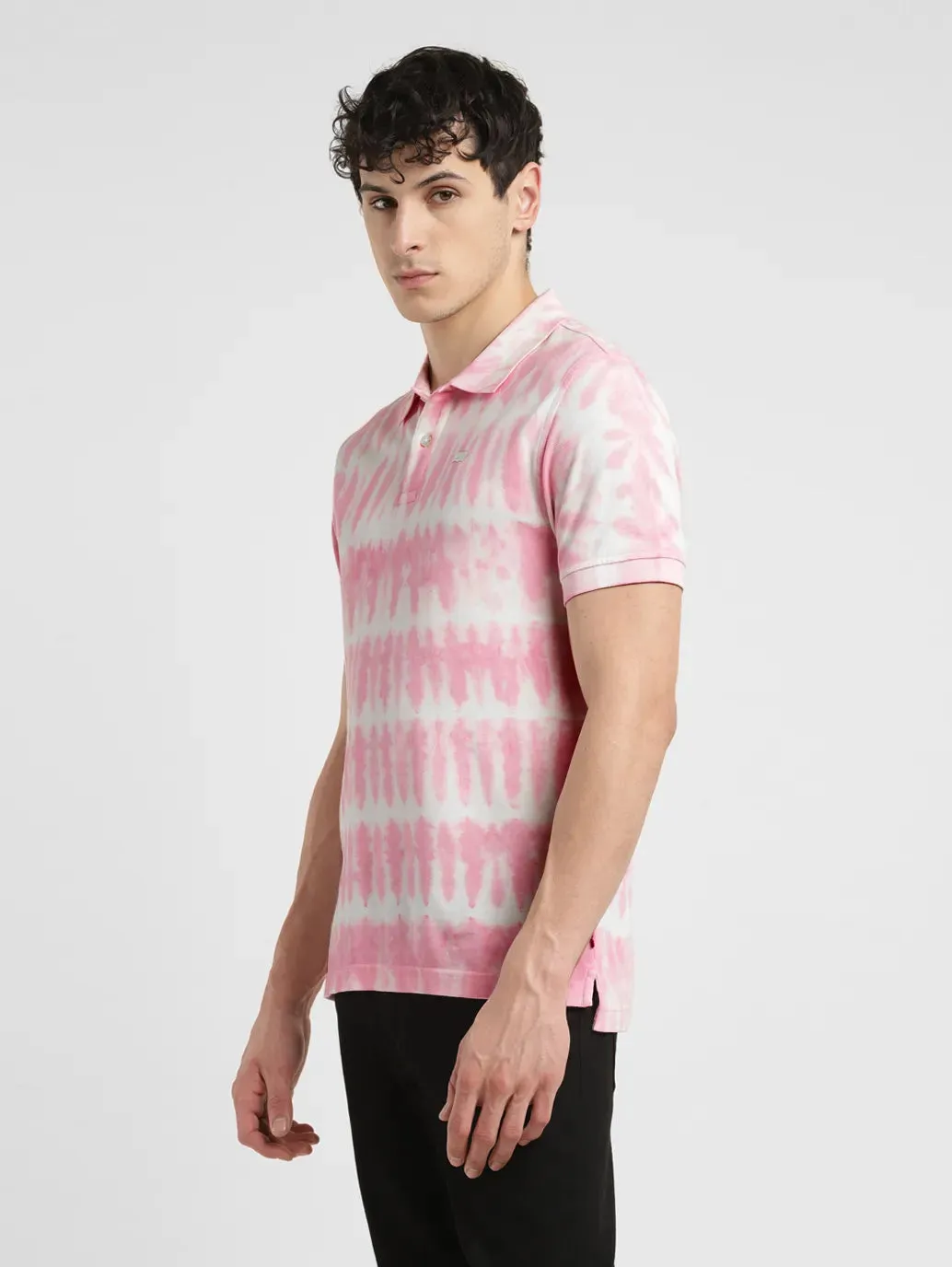 Men's Tie -Dye Slim Fit Polo T-shirt