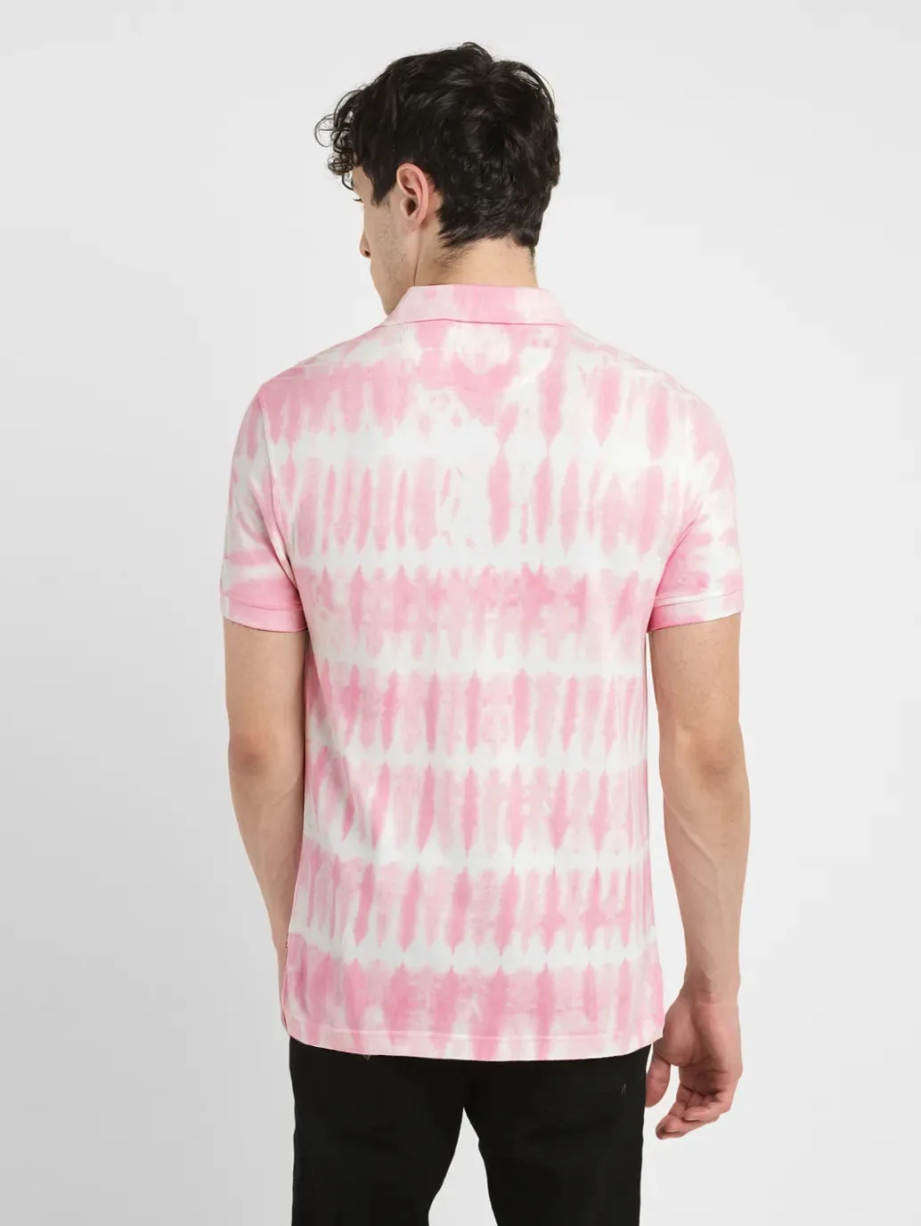 Men's Tie -Dye Slim Fit Polo T-shirt