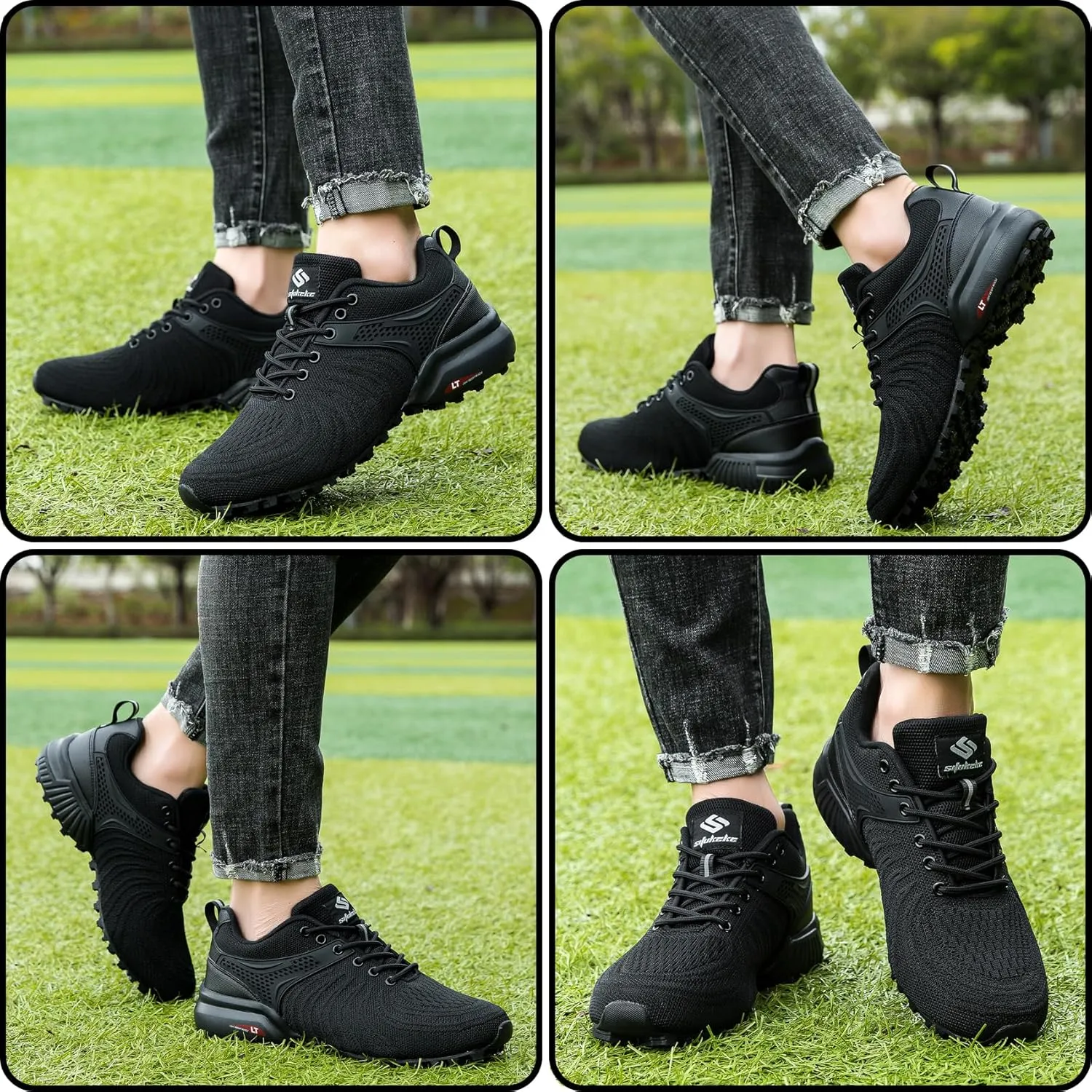 Men's Trail Running Shoes Lightweight Breathable Walking Sneakers Outdoor Athletic Running Tennis Cross Training Shoes
