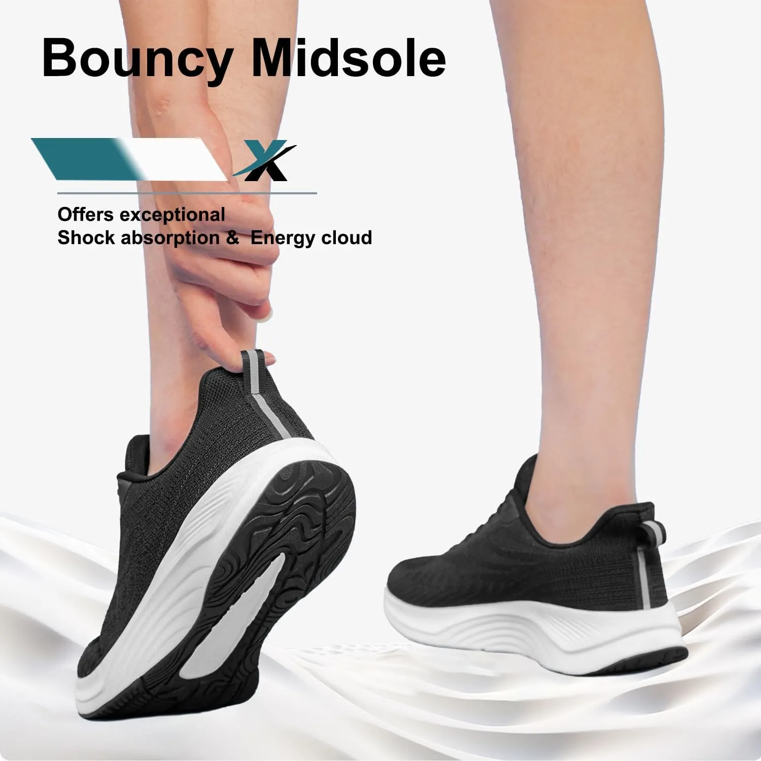 Men's Walking Shoes Slip on Comfortable Lightweight Running Shoes Athletic Gym Workout Cross Training Sneakers