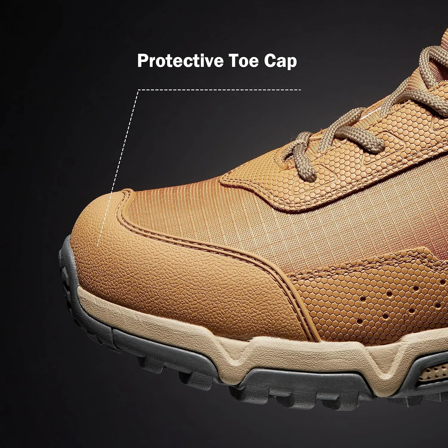 Men's Water-Resistant Work Boots Lightweight Tactical Boots Non-Slip Hiking Boots for Men