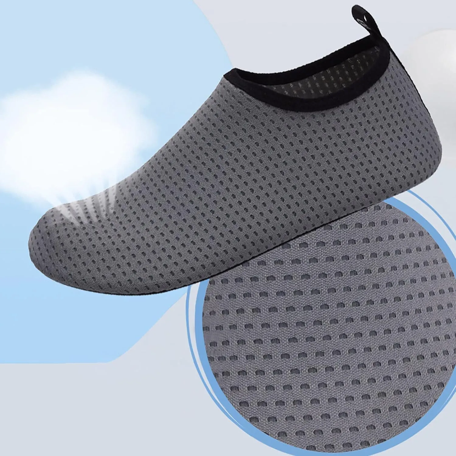 Mens Womens Water Shoes Barefoot Quick Dry Aqua Beach Swim Pool Shoes Lightweight Non Slip Outdoor Sports Hiking Surf Yoga Footwear