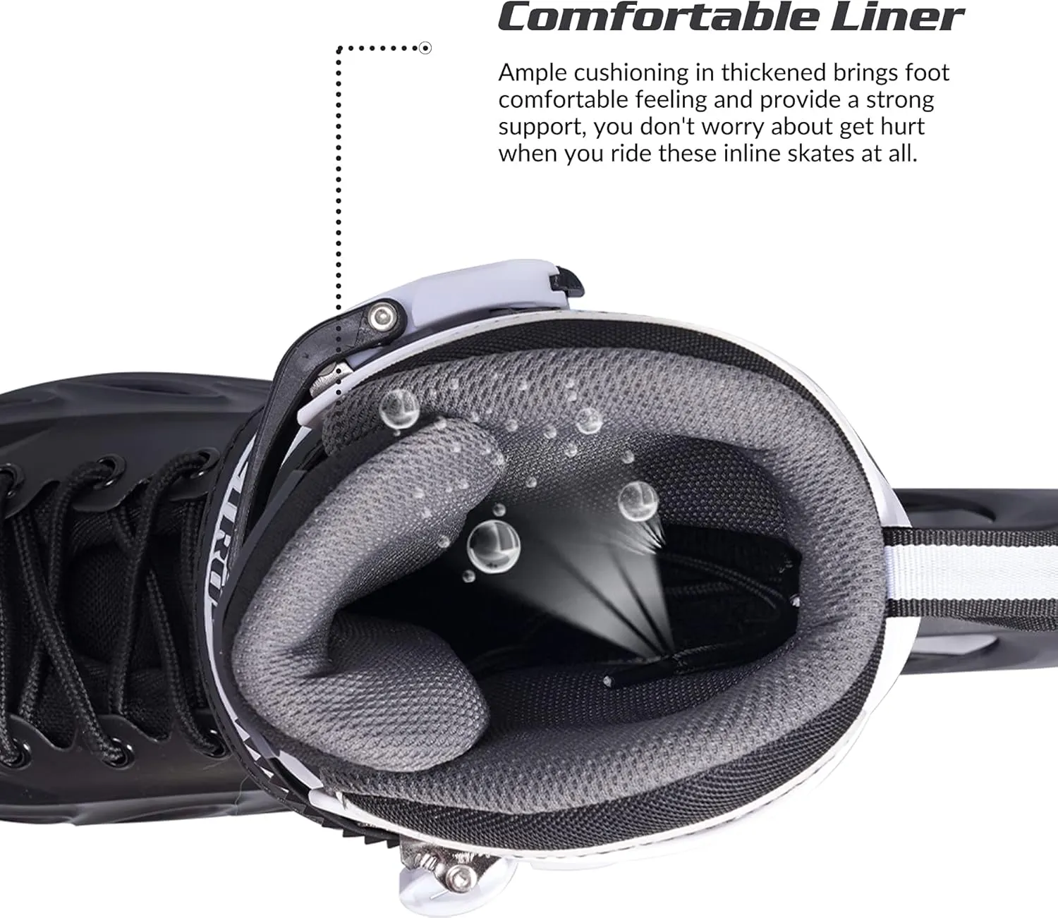 METROLLER Inline Skates for Girls and Boys, Women, Men 4 Sizes Adjustable Inline Skates with Light Up Wheels, Illuminating Beginner Skates for Kids 5-8 8-12 & Adult Youth.