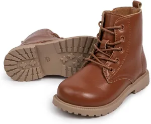 Miamooi Toddler Girls Boys Combat Ankle Boots Little Kid Waterproof Outdoor Chelsea Fall Booties Leather Comfort Shoes (Toddler/Little Kid)