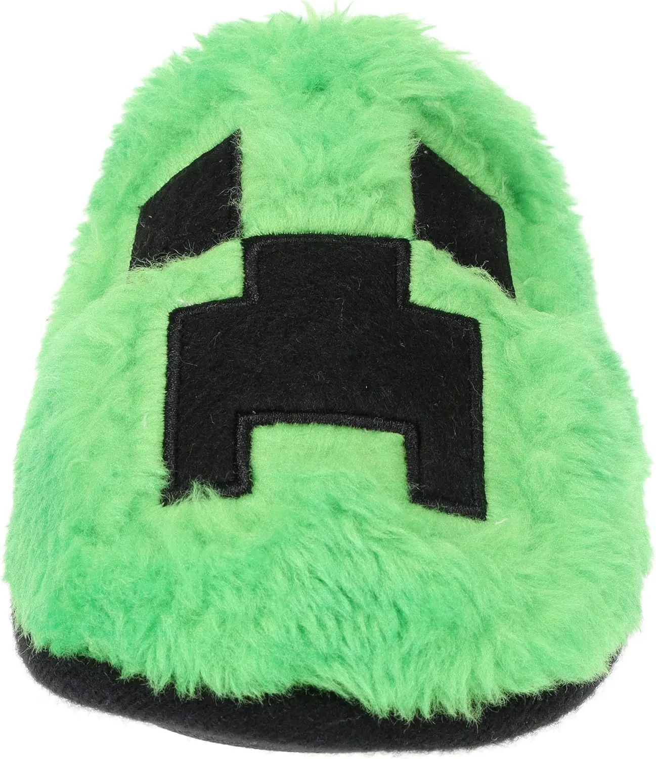 Minecraft Official Slippers Unisex Fuzzy Creeper Sandals, Padded, Soft, Warm