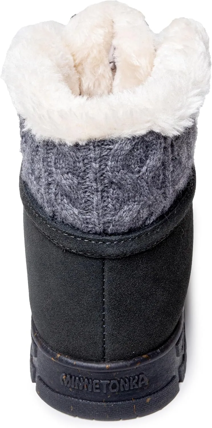 Minnetonka Norean – Indoor/Outdoor Slipper Booties for Women with Hard Sole Design and Soft Pile Lining