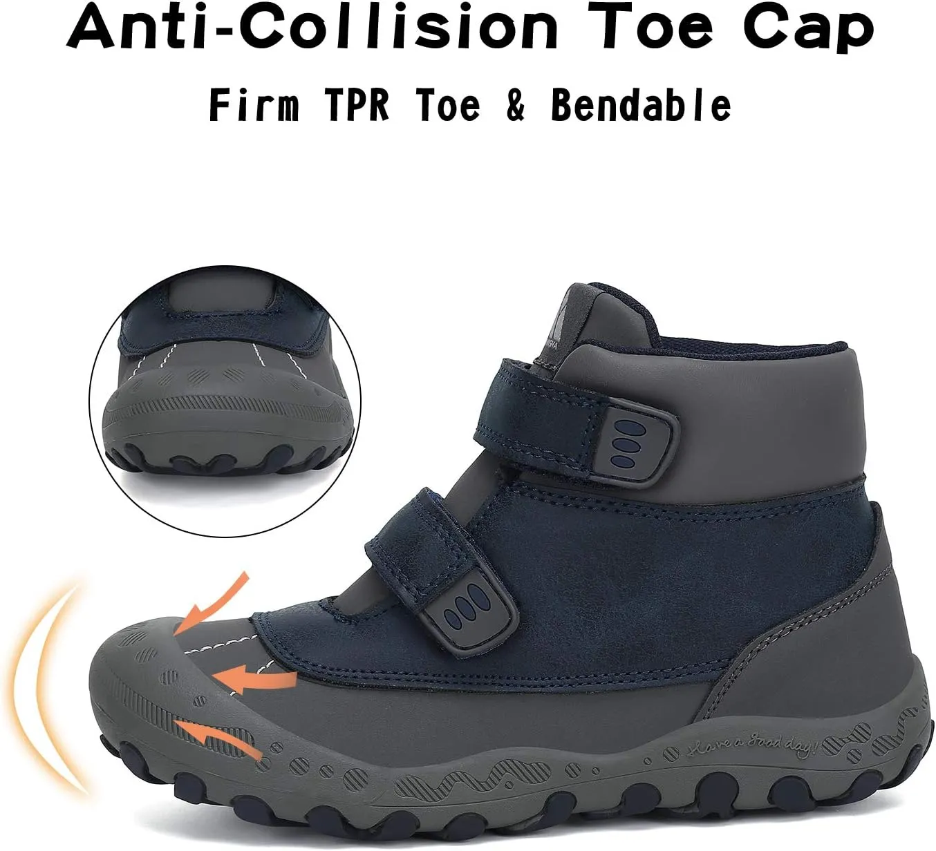 Mishansha Kids Hiking Boots Toddler Girls Boys Hiking Shoes Water-Resistant Anti-Collision Non-Slip Athletic Outdoor Trekking Boots