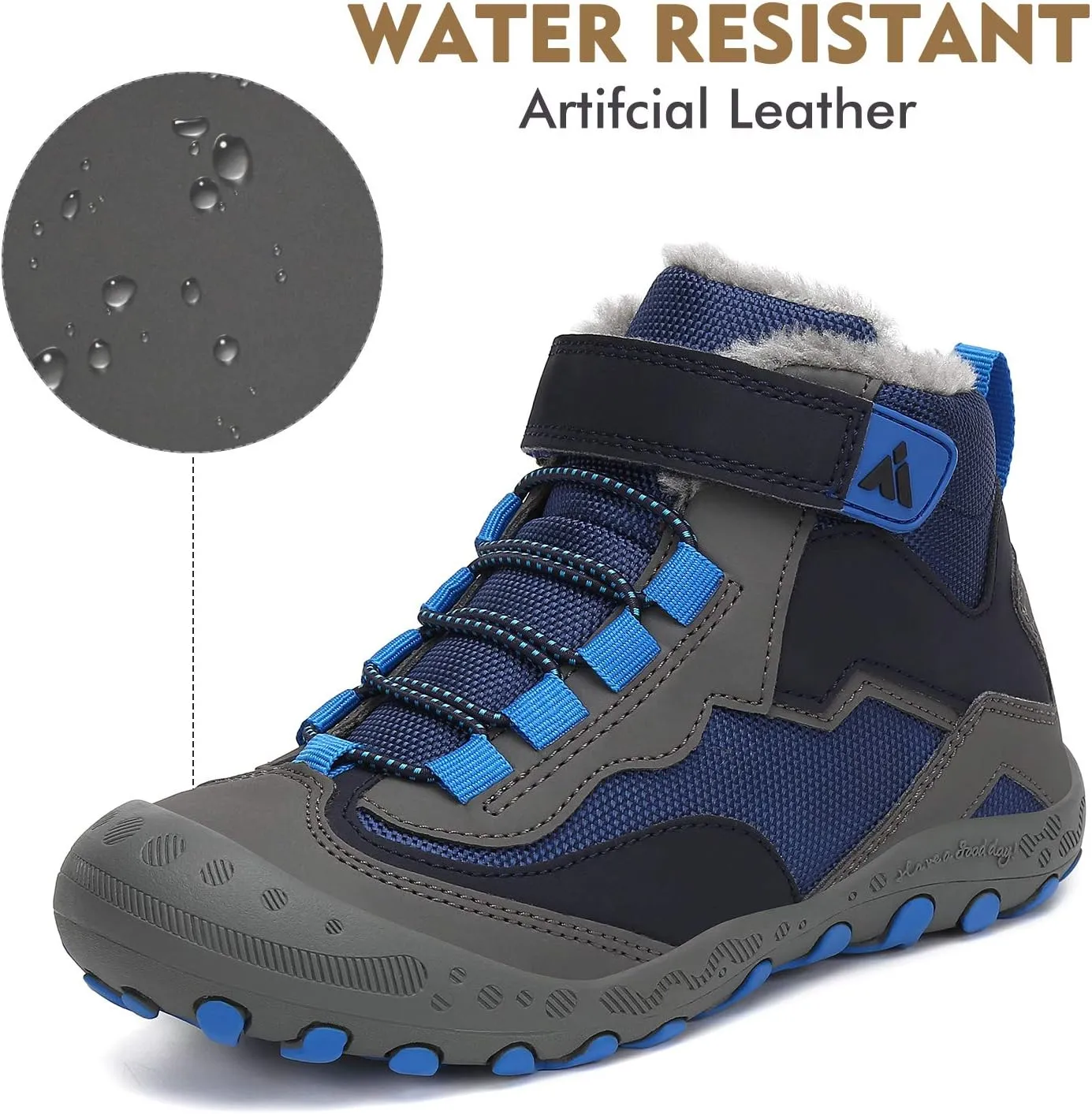 Mishansha Kids Hiking Boots Toddler Girls Boys Hiking Shoes Water-Resistant Anti-Collision Non-Slip Athletic Outdoor Trekking Boots