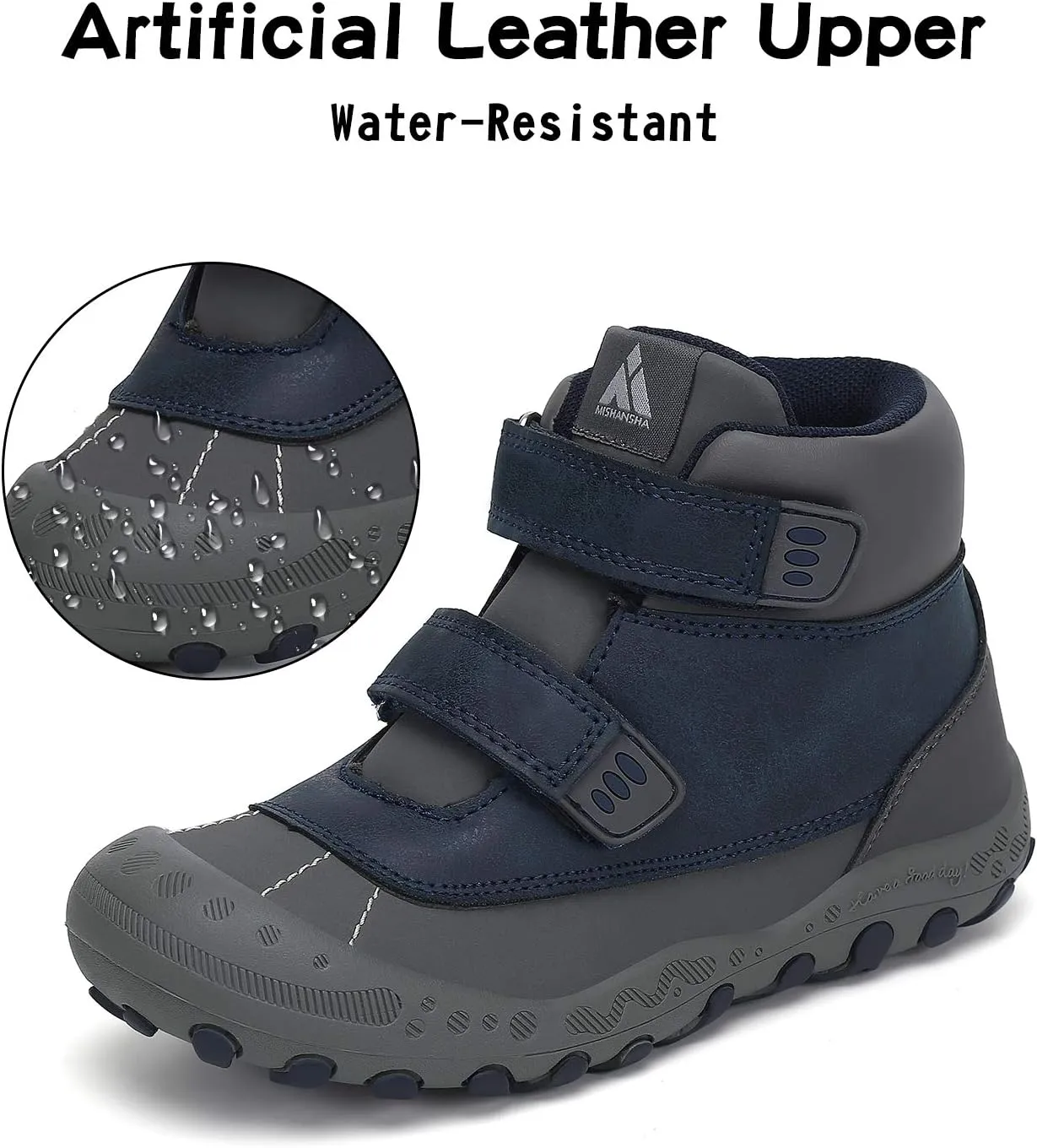 Mishansha Kids Hiking Boots Toddler Girls Boys Hiking Shoes Water-Resistant Anti-Collision Non-Slip Athletic Outdoor Trekking Boots
